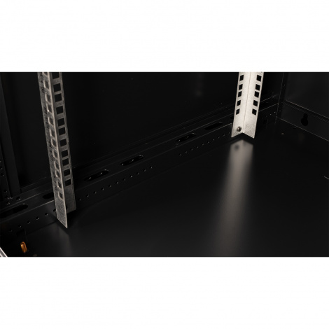 Шкаф 19" телекоммуникационный настенный, 12U 635x600х600 мм, дверь металл,черный
